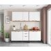 Cozinha Compacta Firenze II 10 Portas 2 Gavetas Amêndola e Branca