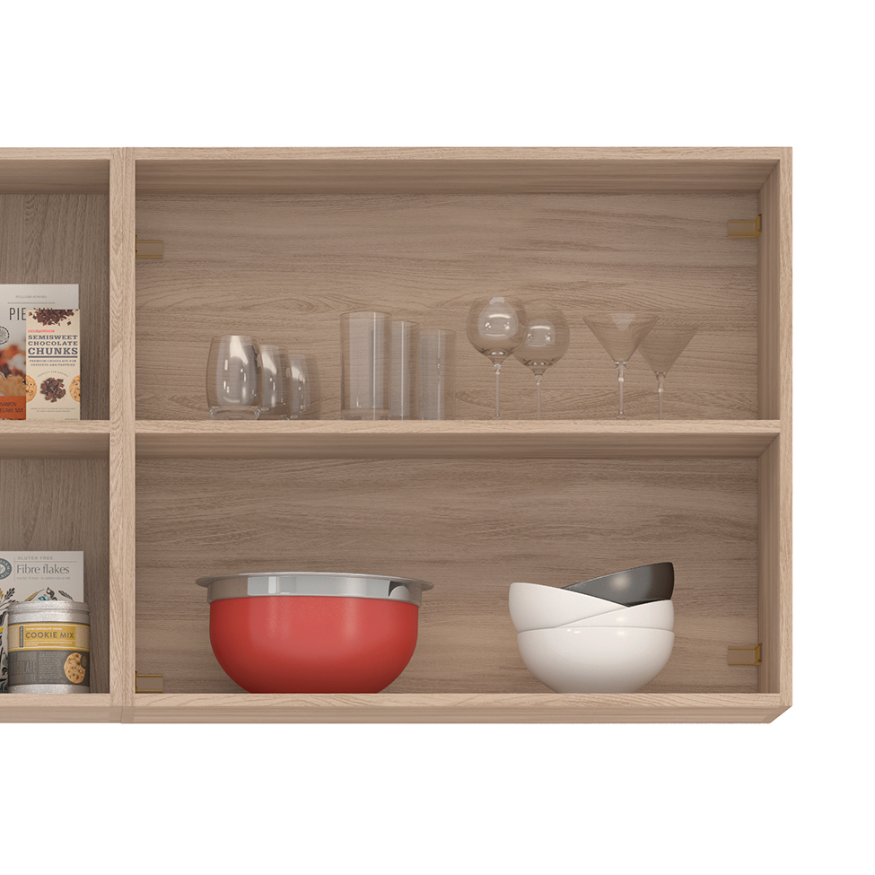 Cozinha Compacta Firenze II 10 Portas 2 Gavetas Avena e Grafito