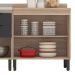 Cozinha Compacta Firenze II 10 Portas 2 Gavetas Avena e Grafito