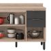Cozinha Compacta Firenze II 5 PT 2 GV Avena e Grafito
