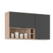 Cozinha Compacta Firenze II 5 PT 2 GV Avena e Grafito