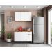 Cozinha Compacta Firenze II 6 Portas 2 Gavetas Amêndola e Branca