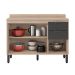 Cozinha Compacta Firenze II 6 Portas 2 Gavetas Avena e Grafito
