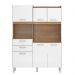 Cozinha Compacta Harmonia 6 Portas e 2 Gavetas Amêndola/Branco - Demóbile  