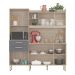 Cozinha Compacta Select 6 Portas e 2 Gavetas Avena/Grafito - Demóbile