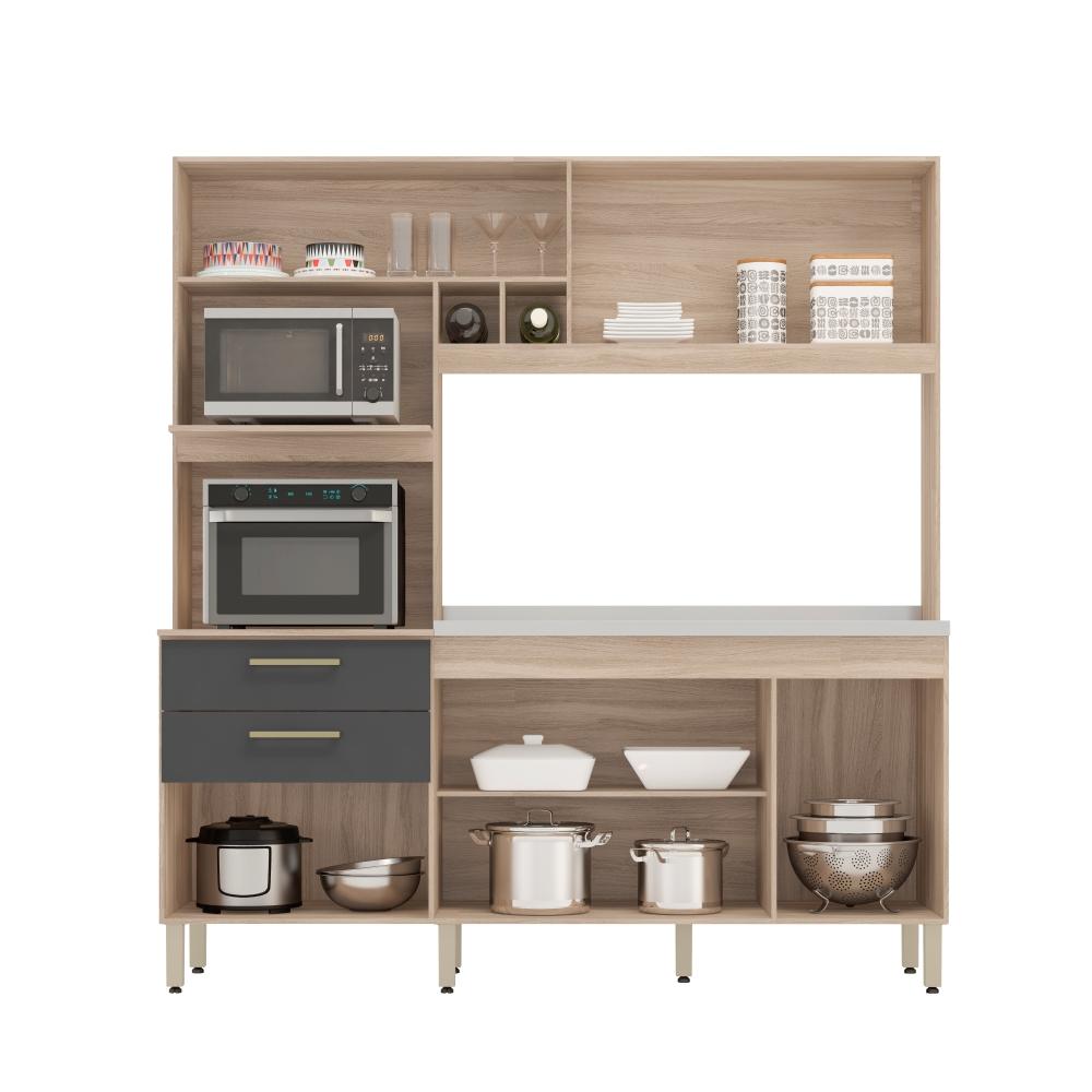Cozinha Completa 8 Portas Fortuna Avena Grafito