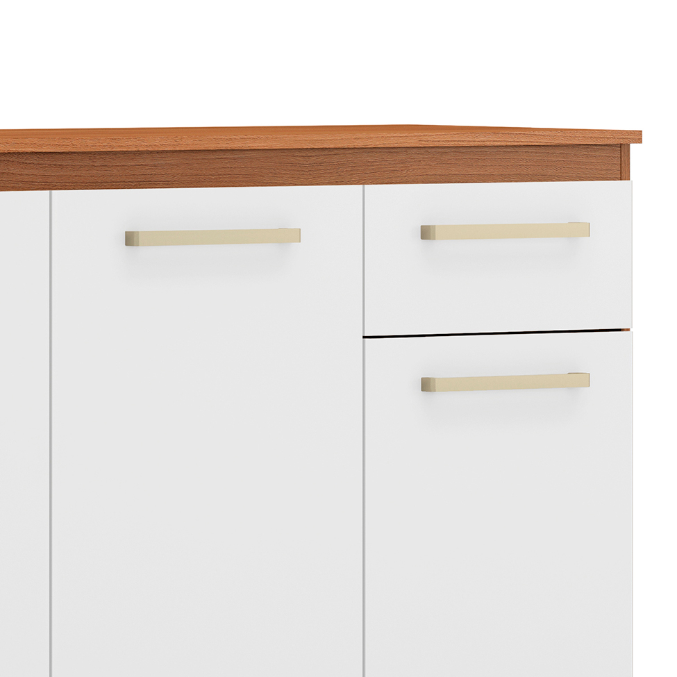 Cozinha Completa Dama 9 Portas 2 Gavetas Amendola e Branco