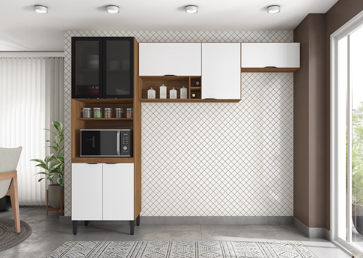 Cozinha Modulada 3 Peças FI0007 Amendola Branco Demobile