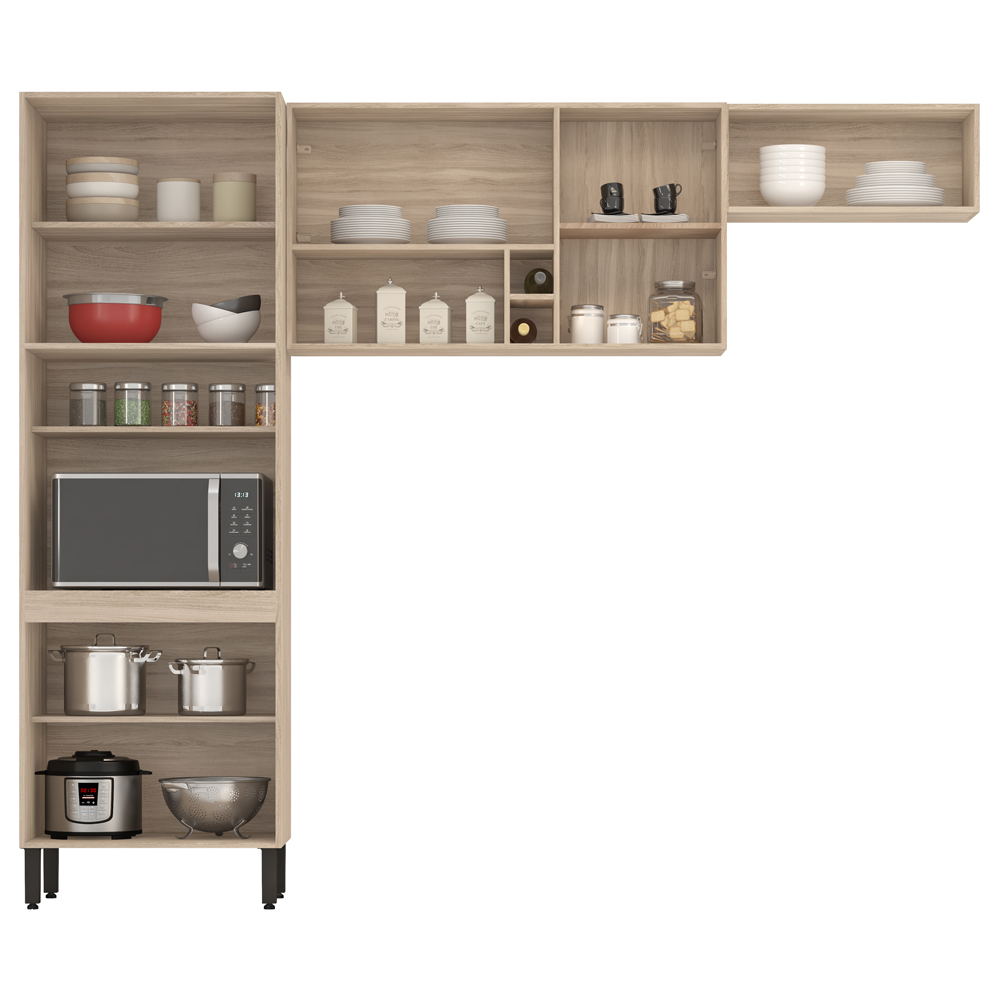 Cozinha Modulada 3 Peças FI0007 Avena Grafito Demobile