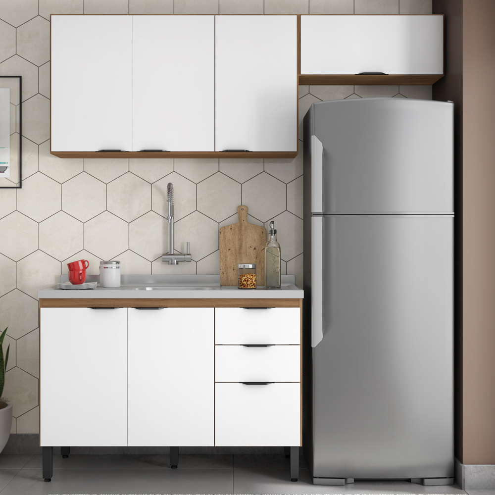 Cozinha Modulada 3 Peças FRCZ7 Amendola Branco Demobile