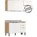 Cozinha Modulada 3 Peças FRCZ7 Amendola Branco Demobile
