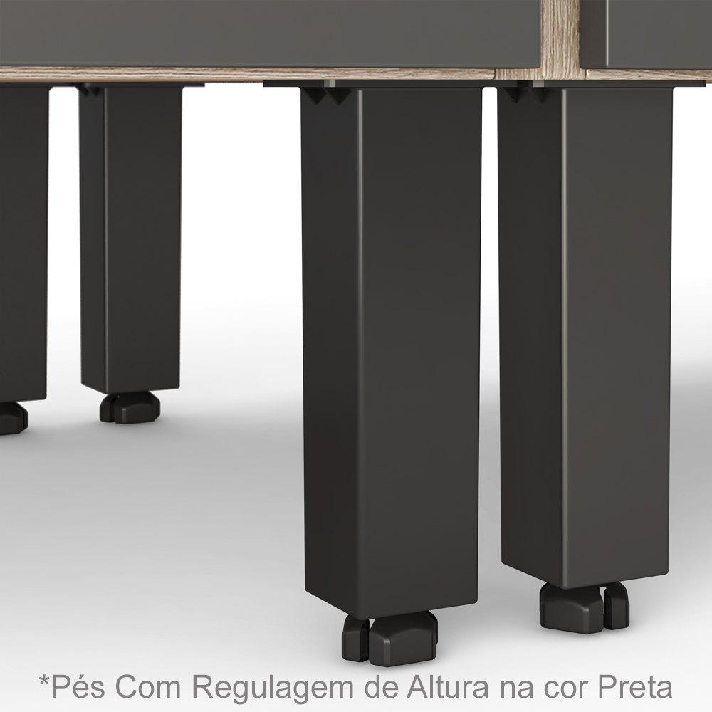 Cozinha Modulada 3 Peças FRCZ7 Avena Grafito Demobile