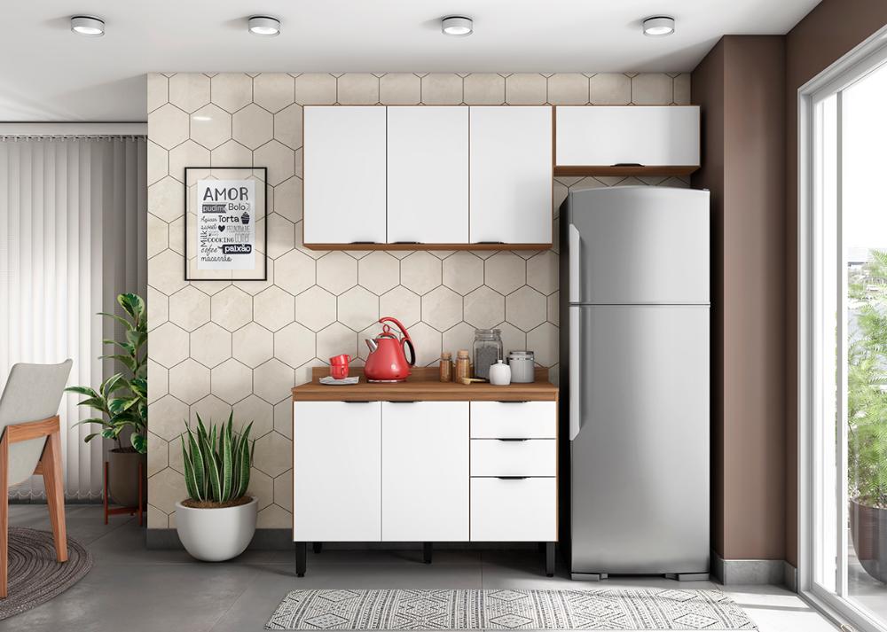 Cozinha Modulada 3 Peças FRCZ8 Amendola Branco Demobile