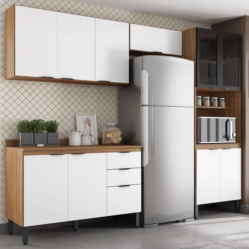 Cozinha Modulada 4 Peças FI0002 Amendola Branco Demobile