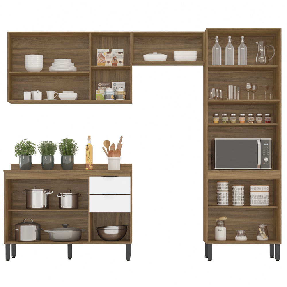 Cozinha Modulada 4 Peças FI0002 Amendola Branco Demobile