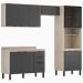 Cozinha Modulada 4 Peças FI0002 Avena Grafito Demobile