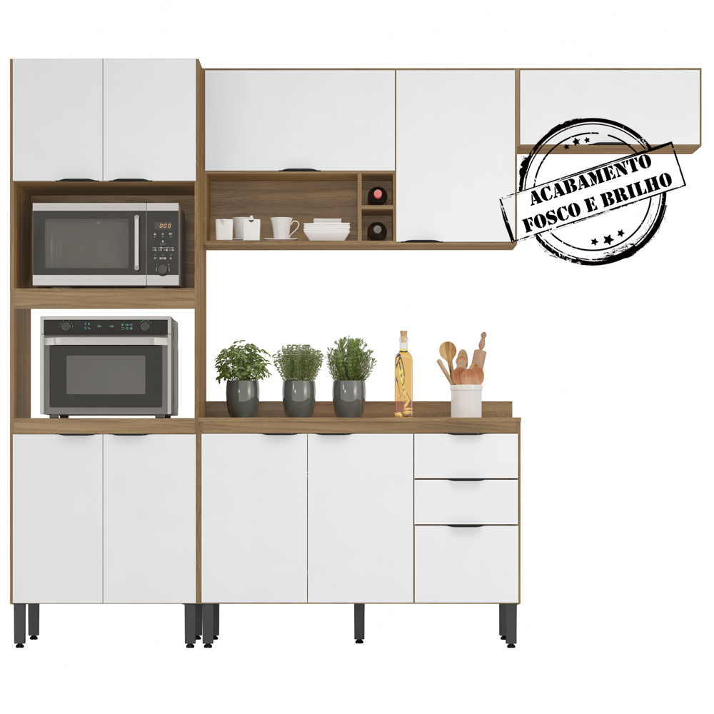 Cozinha Modulada 4 Peças FI0003 Amendola Branco Demobile