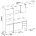 Cozinha Modulada 4 Peças FI0003 Avena Grafito Demobile