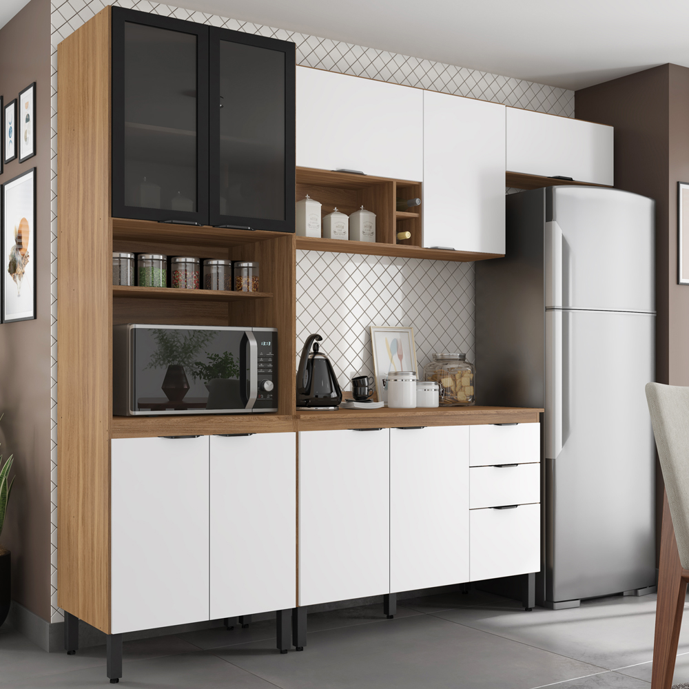 Cozinha Modulada 4 Peças FI0006 Amendola Branco Demobile