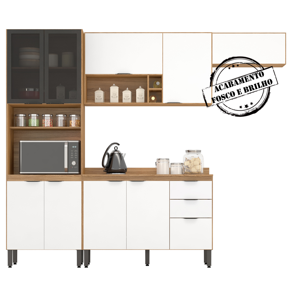 Cozinha Modulada 4 Peças FI0006 Amendola Branco Demobile