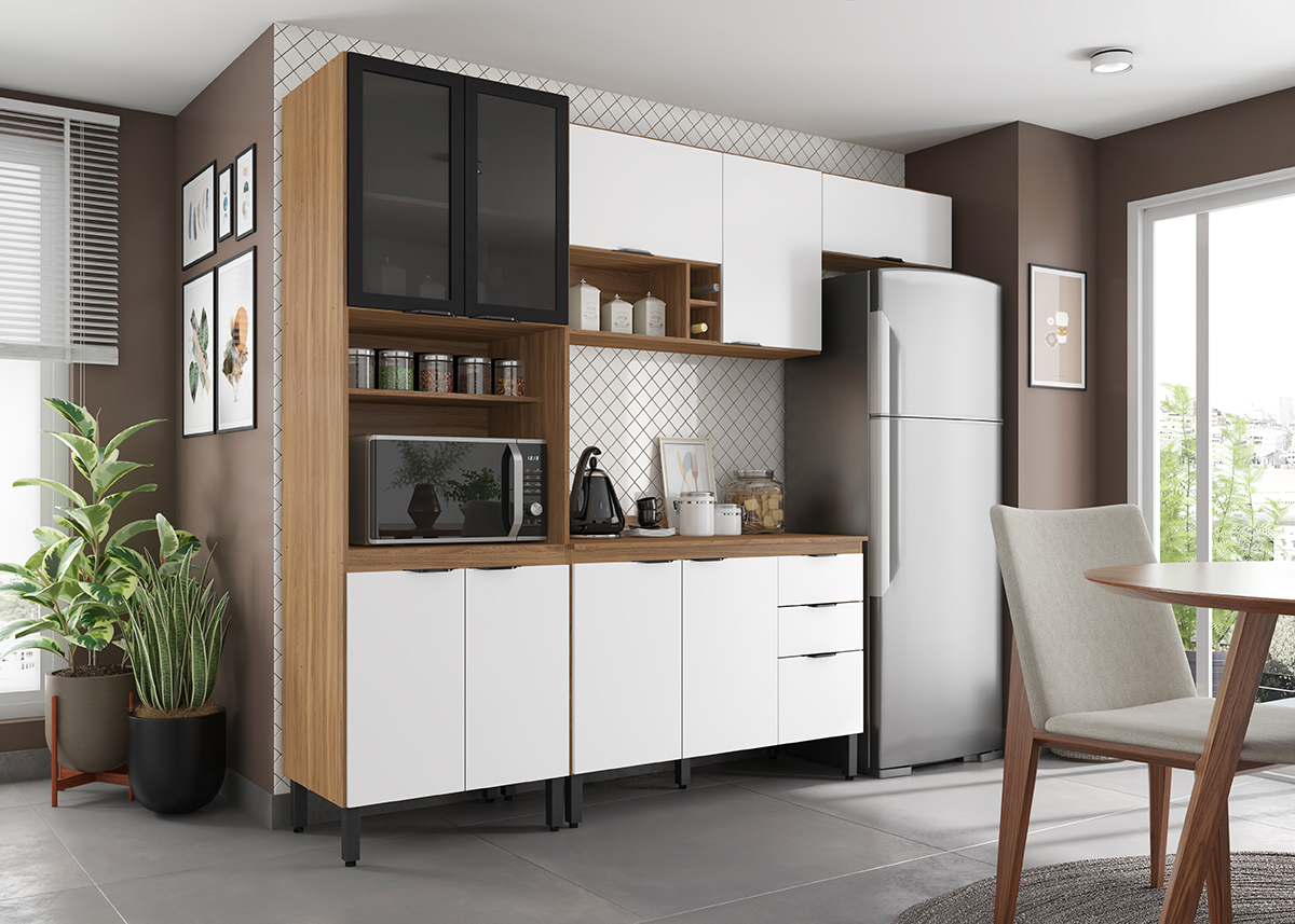 Cozinha Modulada 4 Peças FI0006 Amendola Branco Demobile