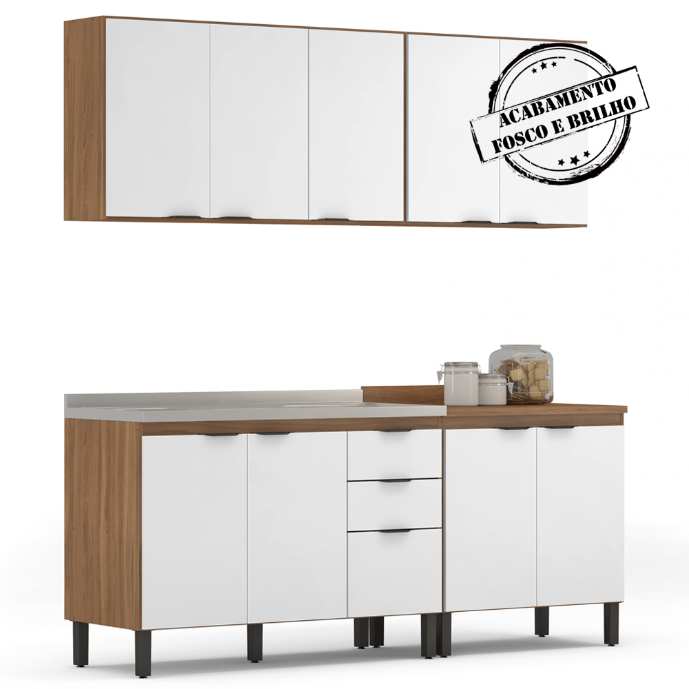 Cozinha Modulada 4 Peças FI0008 Amendola Branco Demobile
