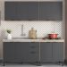 Cozinha Modulada 4 Peças FI0008 Avena Grafito Demobile
