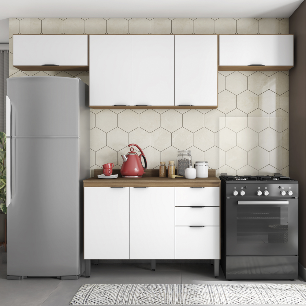 Cozinha Modulada 4 Peças FRCZ3 Amendola Branco Demobile