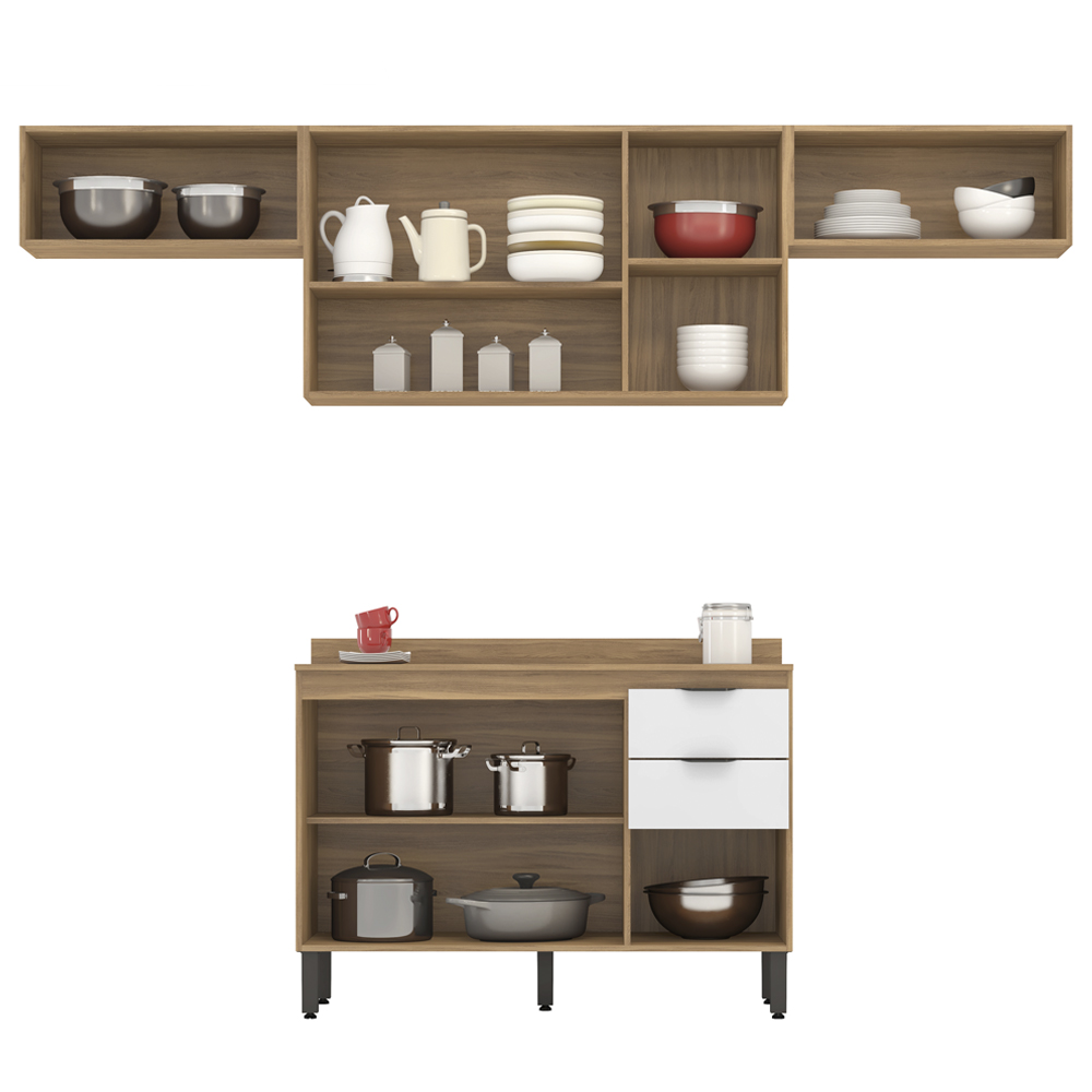 Cozinha Modulada 4 Peças FRCZ3 Amendola Branco Demobile