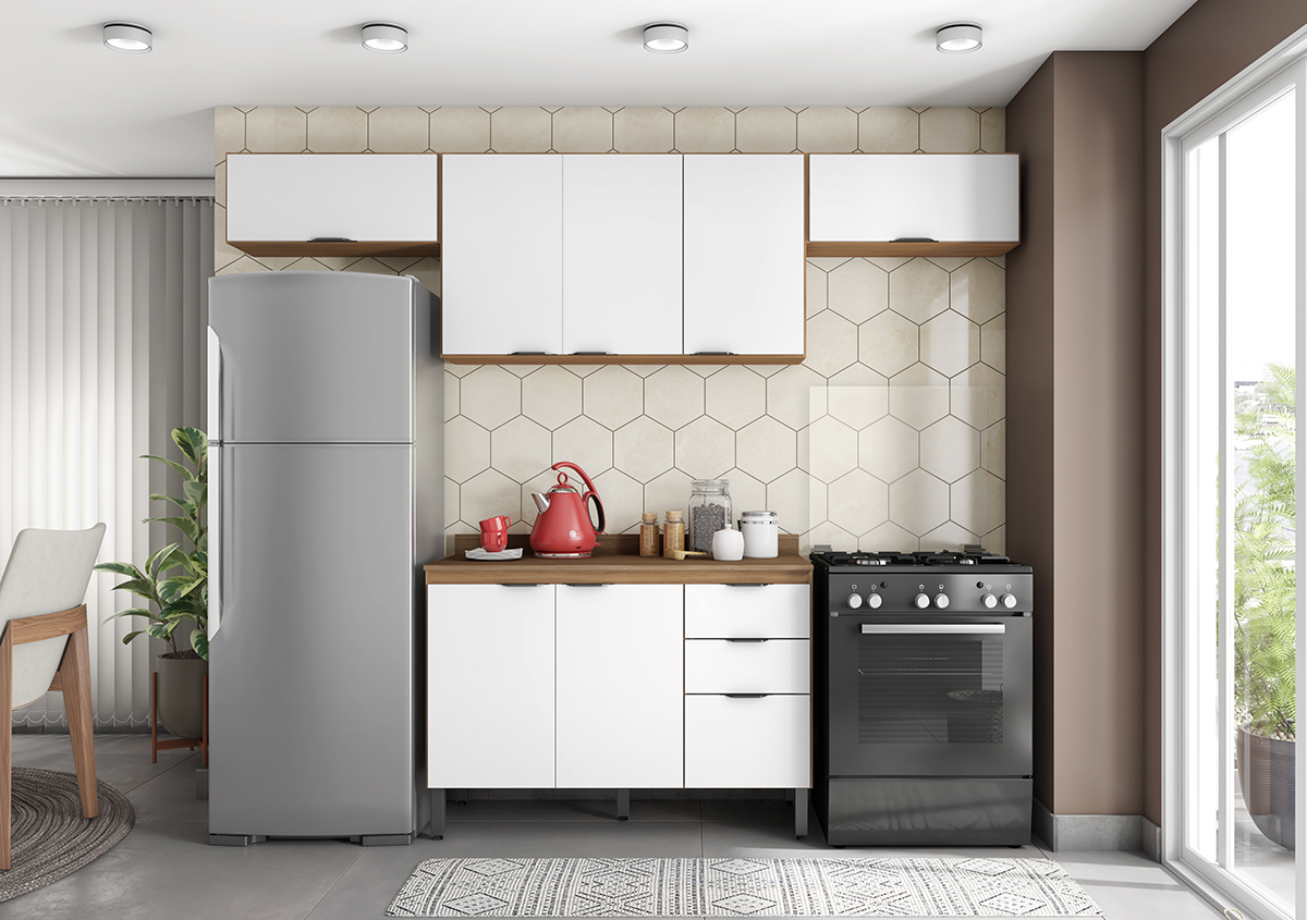 Cozinha Modulada 4 Peças FRCZ3 Amendola Branco Demobile