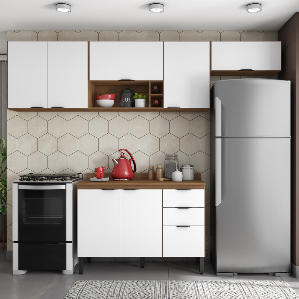 Cozinha Modulada 4 Peças FRCZ4 Amendola Branco Demobile