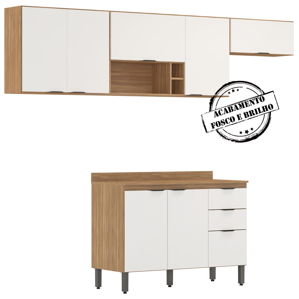 Cozinha Modulada 4 Peças FRCZ4 Amendola Branco Demobile