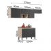 Cozinha Modulada 4 Peças FRCZ4 Avena Grafito Demobile