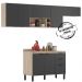Cozinha Modulada 4 Peças FRCZ4 Avena Grafito Demobile