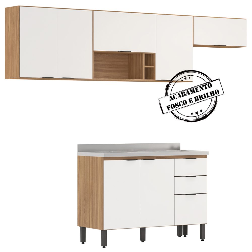 Cozinha Modulada 4 Peças FRCZ5 Amendola Branco Demobile