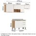 Cozinha Modulada 4 Peças FRCZ5 Amendola Branco Demobile