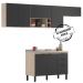 Cozinha Modulada 4 Peças FRCZ5 Avena Grafito Demobile