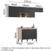Cozinha Modulada 4 Peças FRCZ5 Avena Grafito Demobile