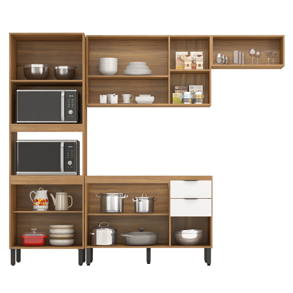 Cozinha Modulada 4 Peças FTM004 Amendola Branco Demobile