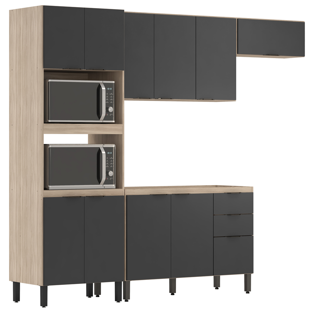 Cozinha Modulada 4 Peças FTM004 Avena Grafito Demobile