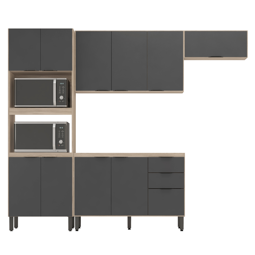 Cozinha Modulada 4 Peças FTM004 Avena Grafito Demobile