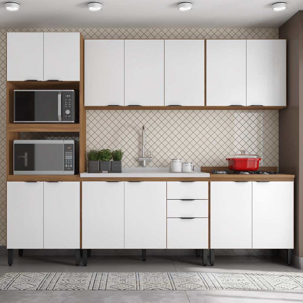 Cozinha Modulada 5 Peças FHR001 Amendola Branco Demobile