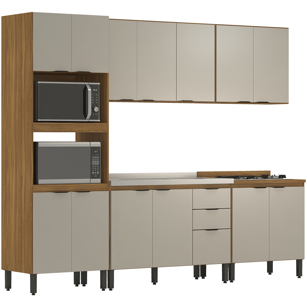 Cozinha Modulada 5 Peças FHR001 Amendola Nude Prime Tx Demobile