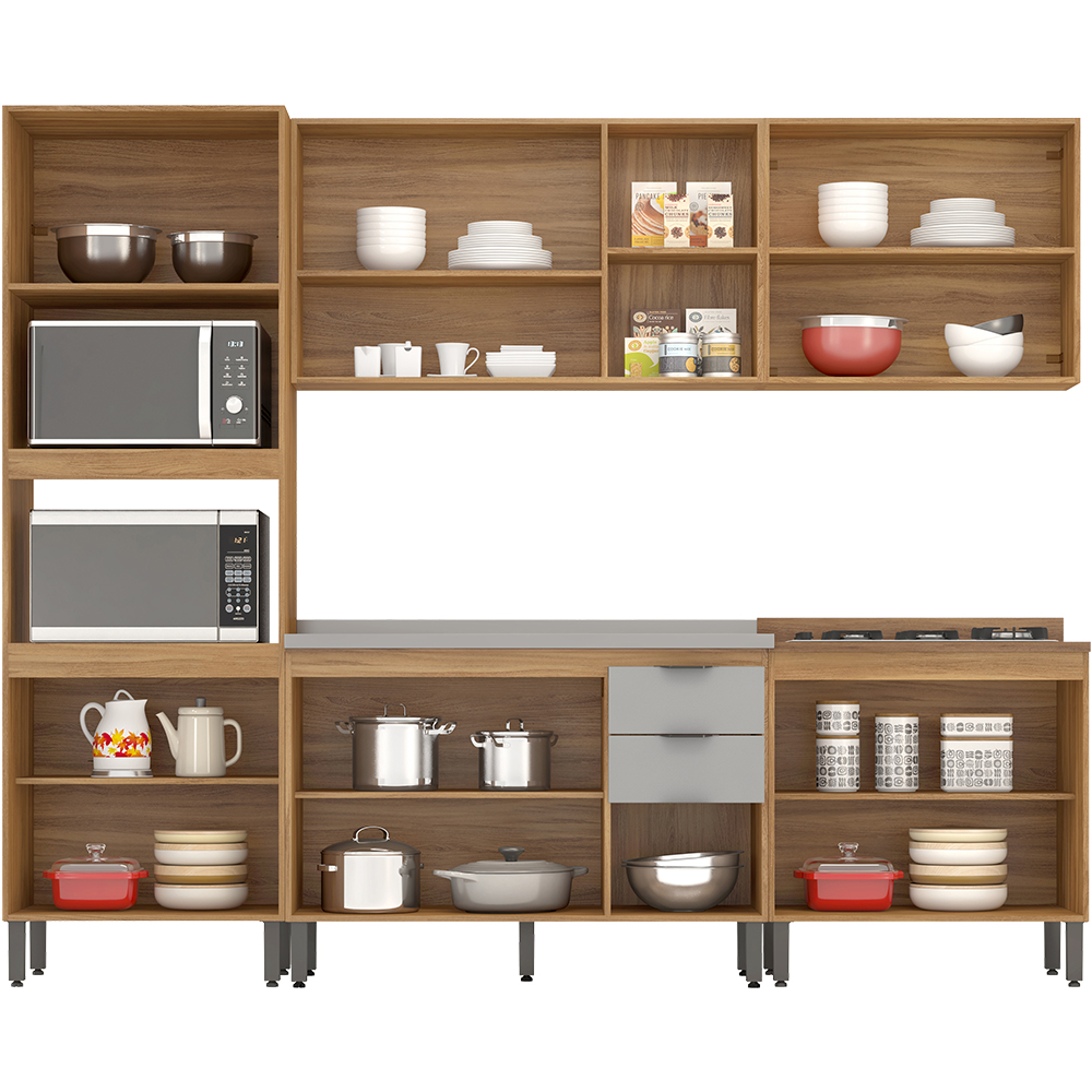 Cozinha Modulada 5 Peças FHR001 Amendola Nude Prime Tx Demobile
