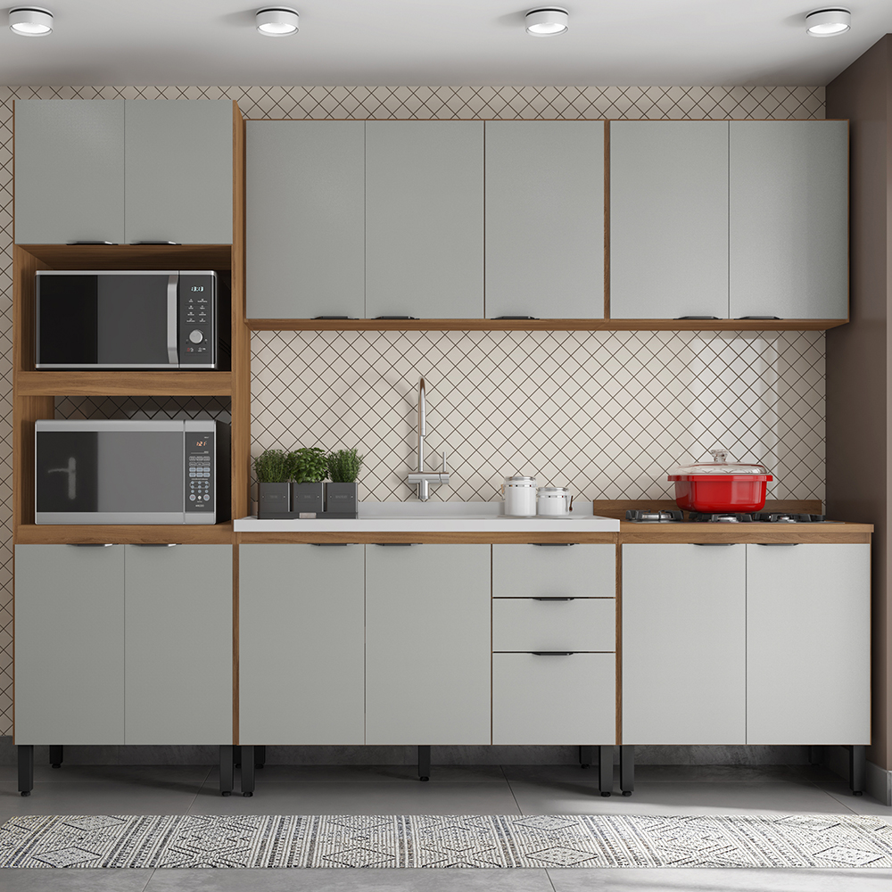 Cozinha Modulada 5 Peças FHR001 Amendola Nude Prime Tx Demobile
