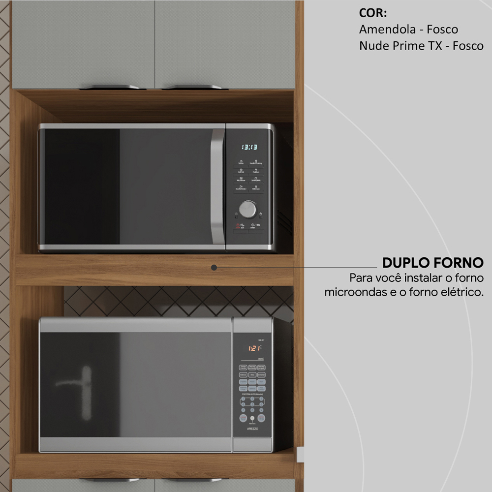 Cozinha Modulada 5 Peças FHR001 Amendola Nude Prime Tx Demobile