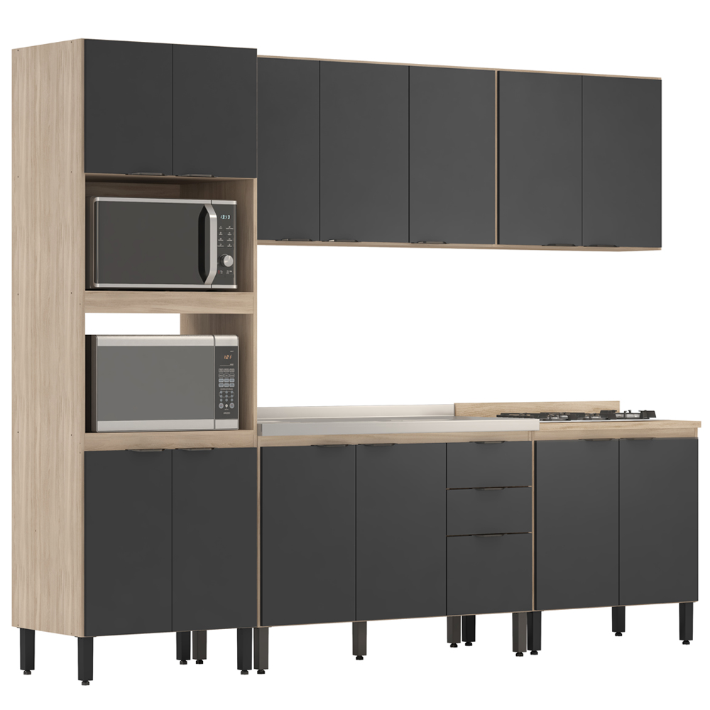 Cozinha Modulada 5 Peças FHR001 Avena Grafito Demobile