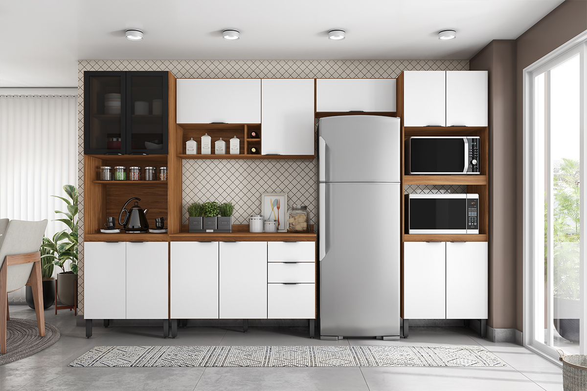 Cozinha Modulada 5 Peças FI0001 Amendola Branco Demobile