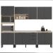 Cozinha Modulada 5 Peças FRCZ1 Avena Grafito Demobile