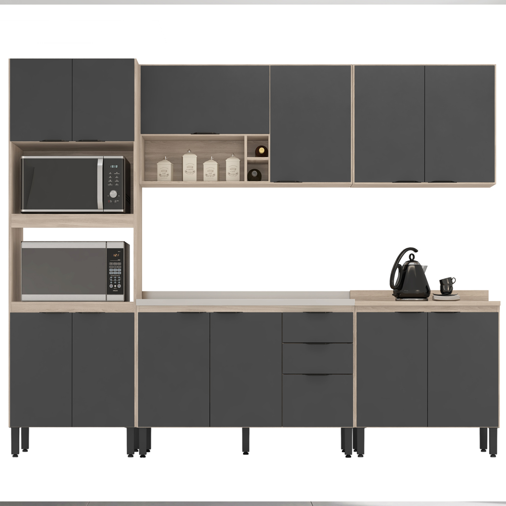 Cozinha Modulada 5 Peças FRCZ1 Avena Grafito Demobile